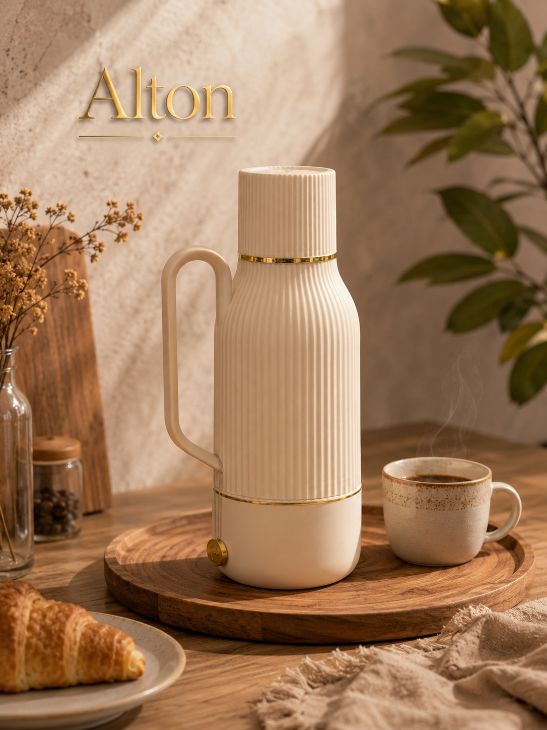 فلاسک یک لیتری المرجان طرح کرکره ای